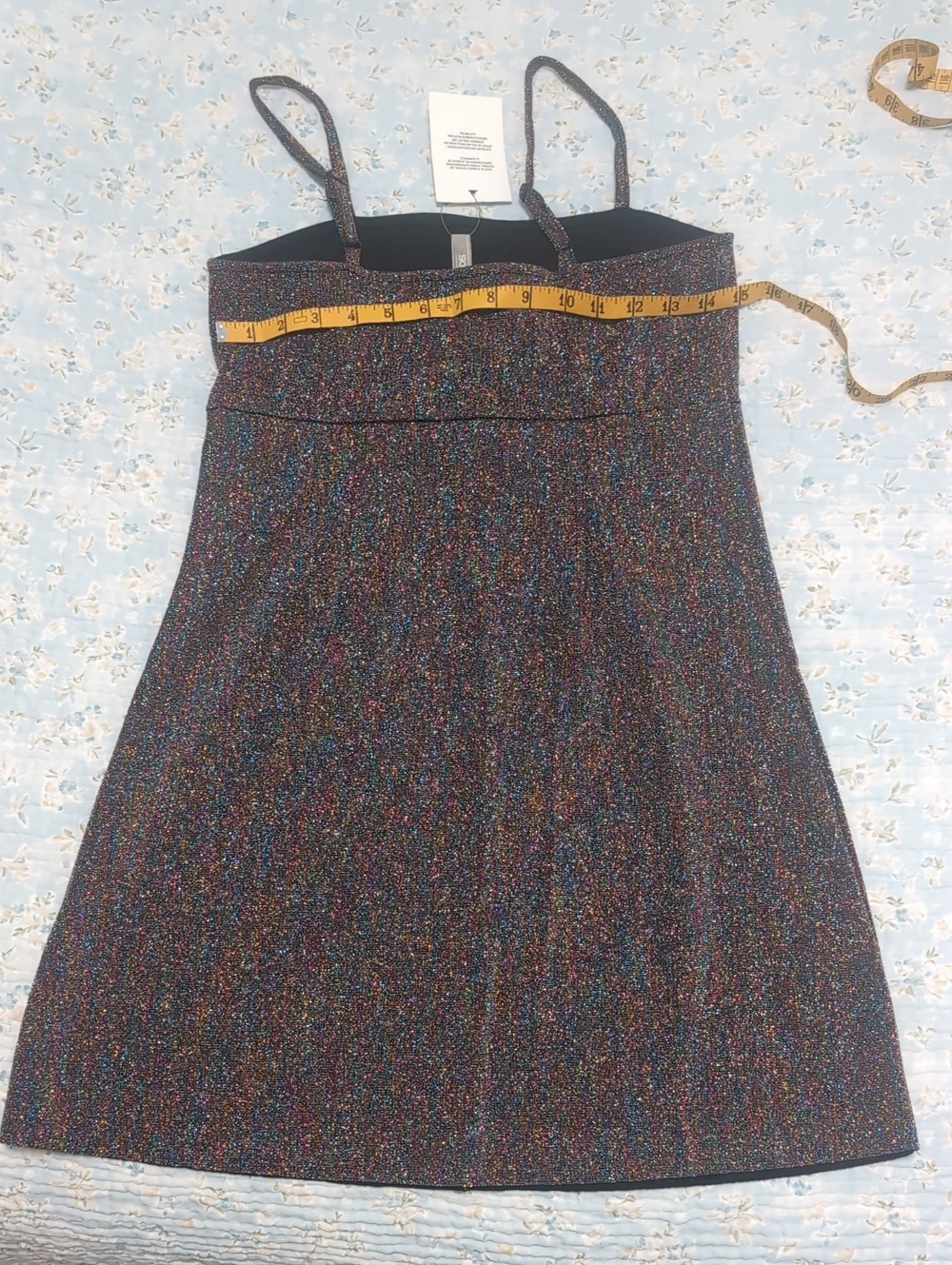 ASOS Multi-Color Sparkle Spaghetti Strap Mini Dress - Picture 4 of 4